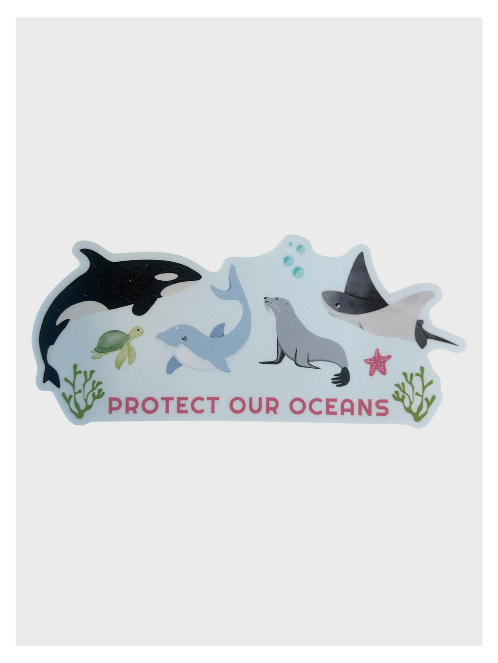 Protect Our Oceans Sticker - Adult & Kids T-Shirts, Sweatshirts & Hoodies apparel design preview 1