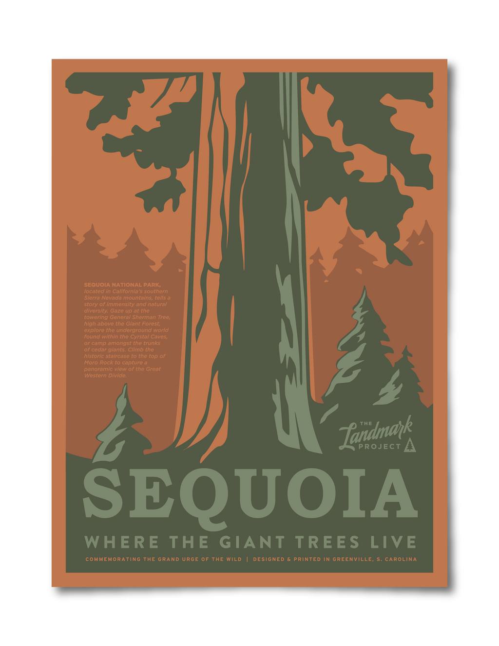 Sequoia National Park Poster - Adult & Kids T-Shirts, Sweatshirts & Hoodies apparel design preview 1