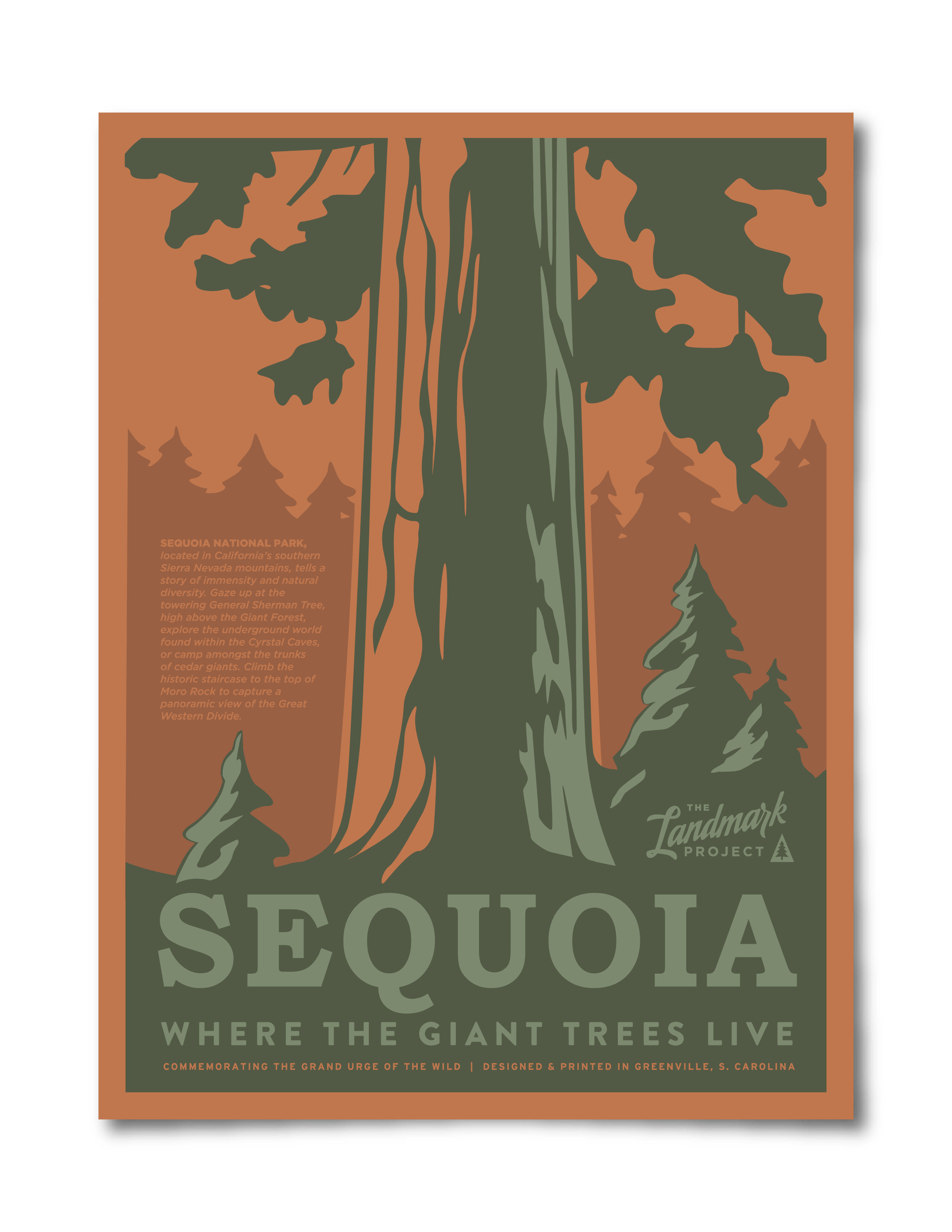 Sequoia National Park Poster - Adult & Kids T-Shirts, Sweatshirts & Hoodies apparel design preview 1