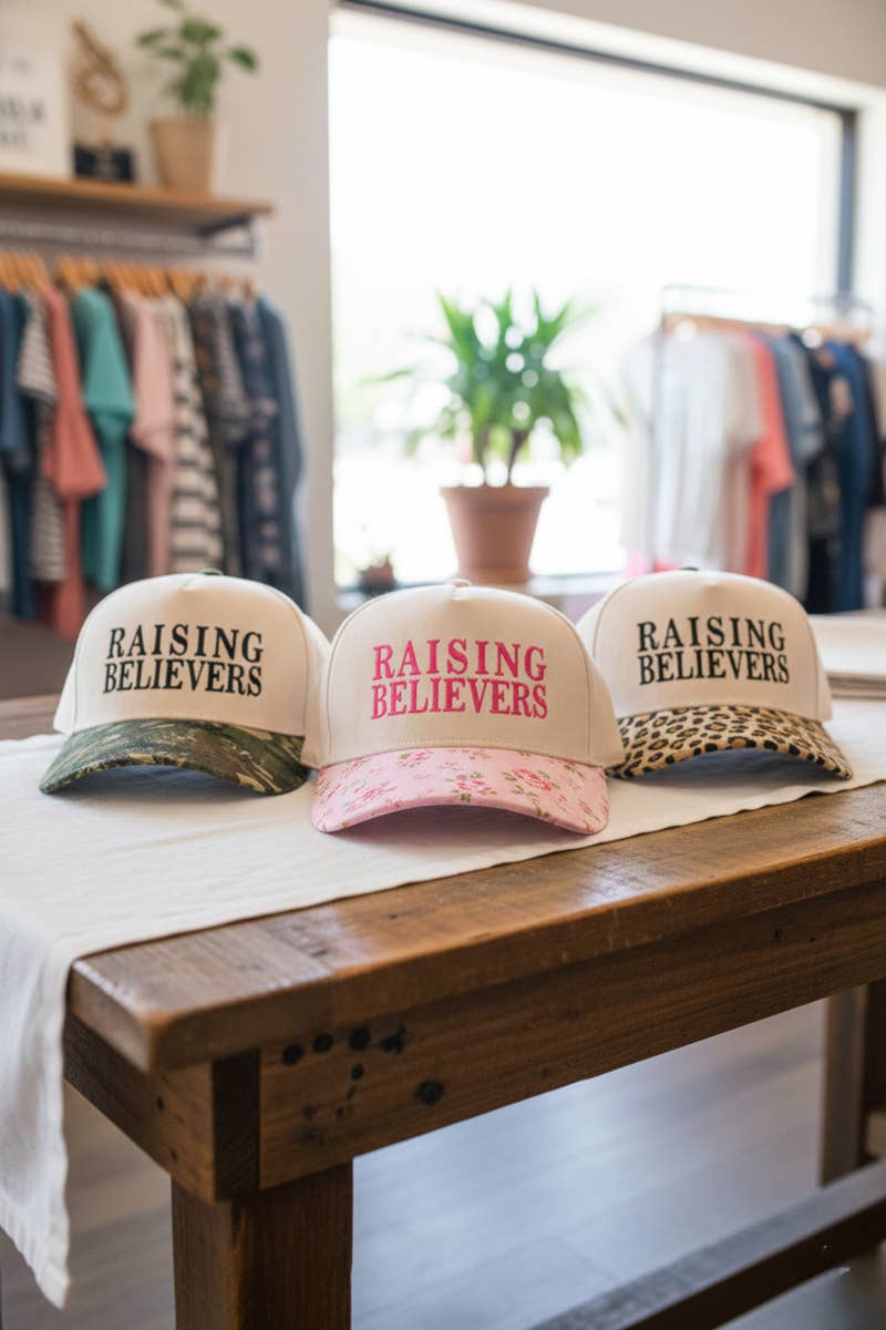 Raising Believers Disciples Two Tone Cotton Hat - Adult & Kids T-Shirts, Sweatshirts & Hoodies apparel design preview 1