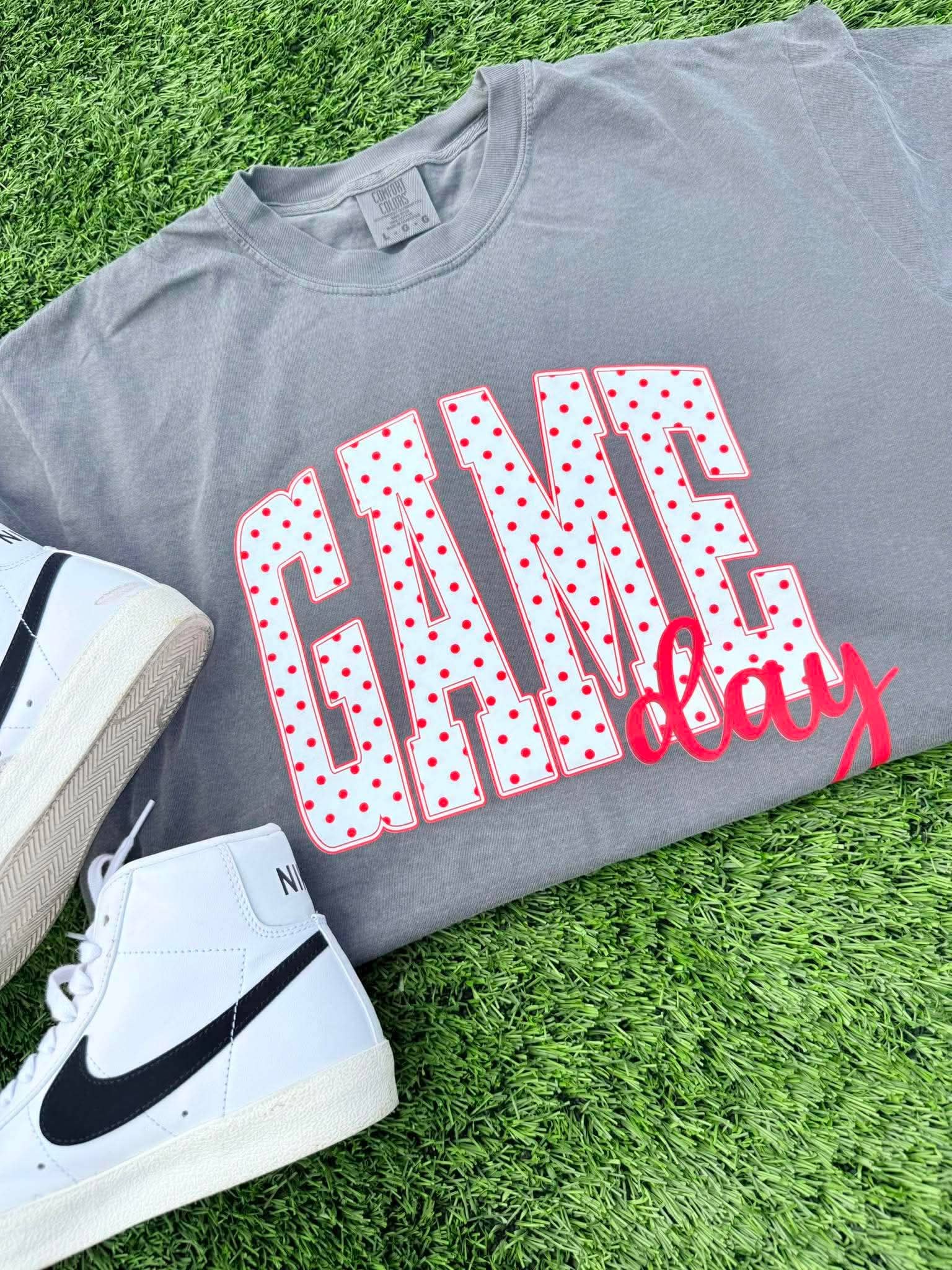 Large Game Day Polka Dot GAME102 Dtf Top - Adult & Kids T-Shirts, Sweatshirts & Hoodies apparel design preview 1