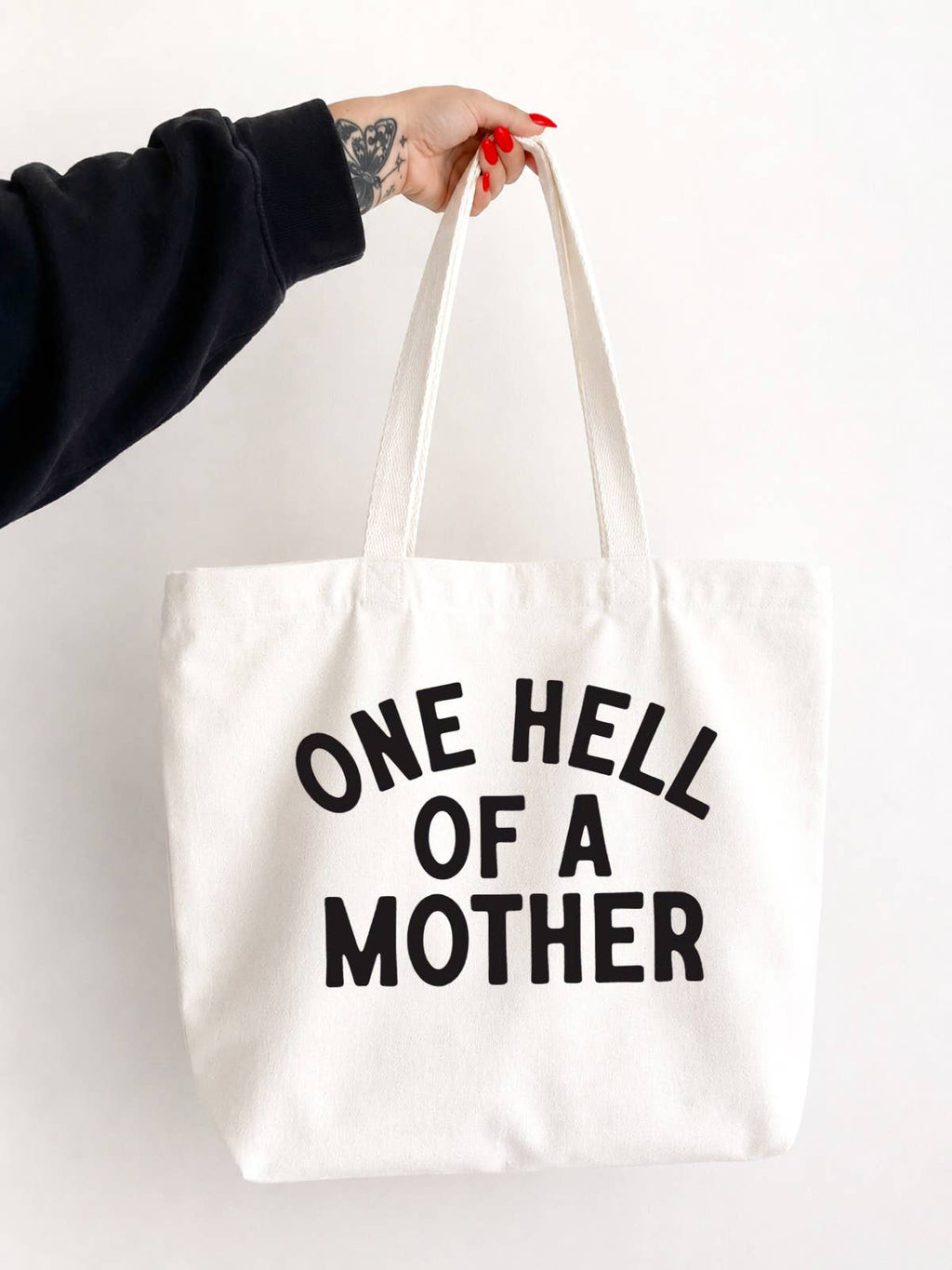 One Hell of A Mother Tote Bag White - Adult & Kids T-Shirts, Sweatshirts & Hoodies apparel design preview 1