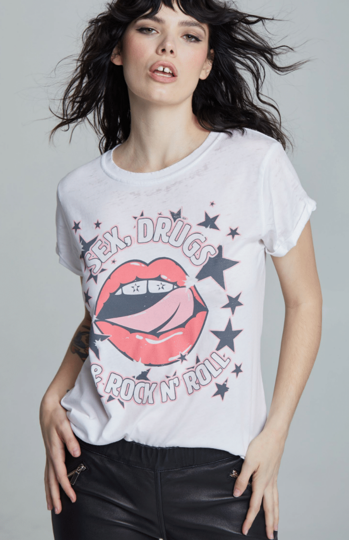 302358 430 Rock N Roll Lips Burnout - Adult & Kids T-Shirts, Sweatshirts & Hoodies apparel design preview 1