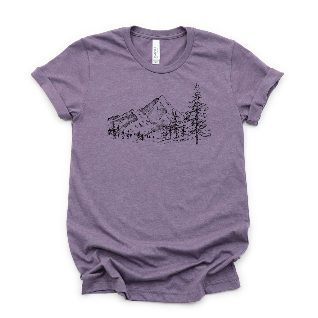 New Mountain Scene Graphic 314 - Adult & Kids T-Shirts, Sweatshirts & Hoodies apparel design preview 1