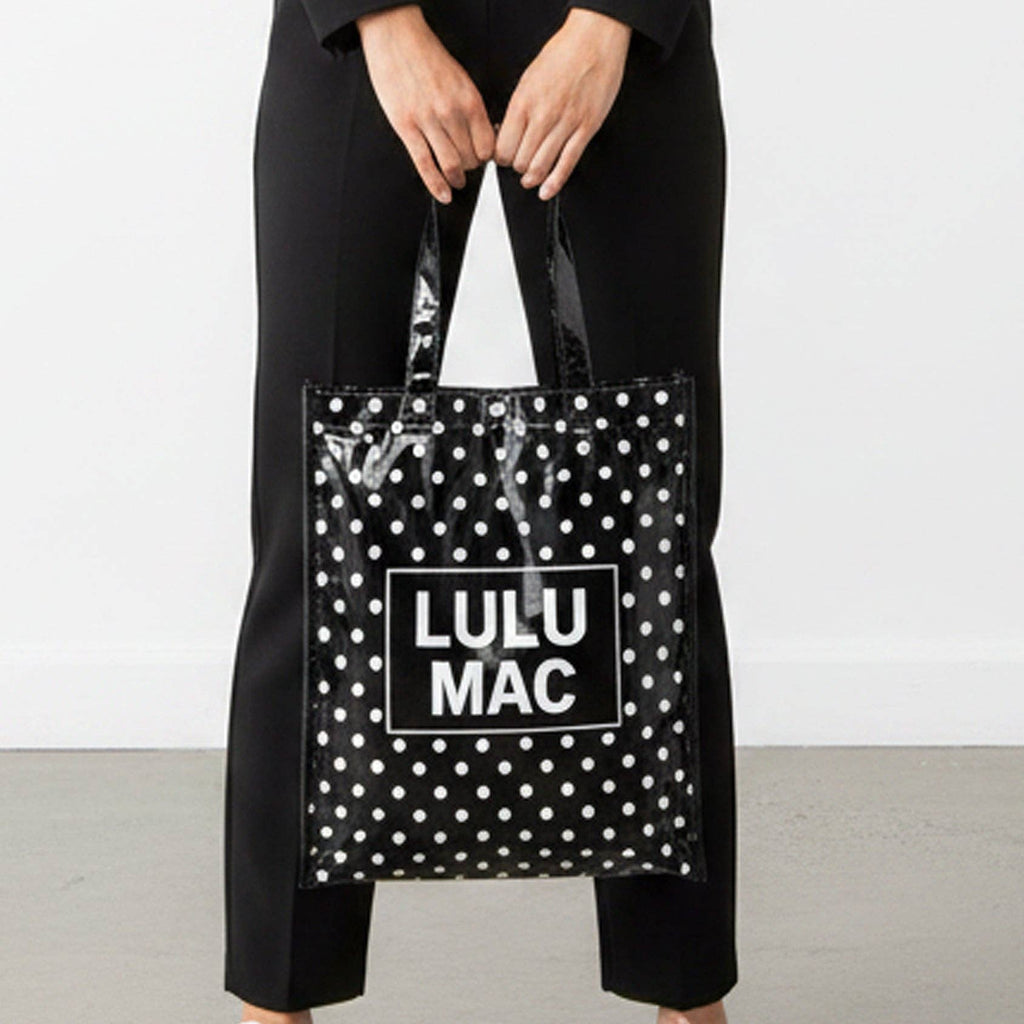 LM-BG-1004 Reusable Tote-Black White Dots - Adult & Kids T-Shirts, Sweatshirts & Hoodies apparel design preview 1