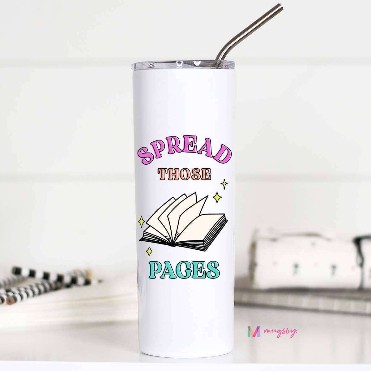 Spread Those Pages Stainless Steel Tall Travel Cup, - Adult & Kids T-Shirts, Sweatshirts & Hoodies apparel design preview 1