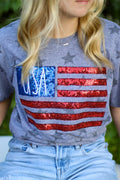 USA Flag Patriotic 4th of July Short Sleeve - Adult & Kids T-Shirts, Sweatshirts & Hoodies apparel design preview 1