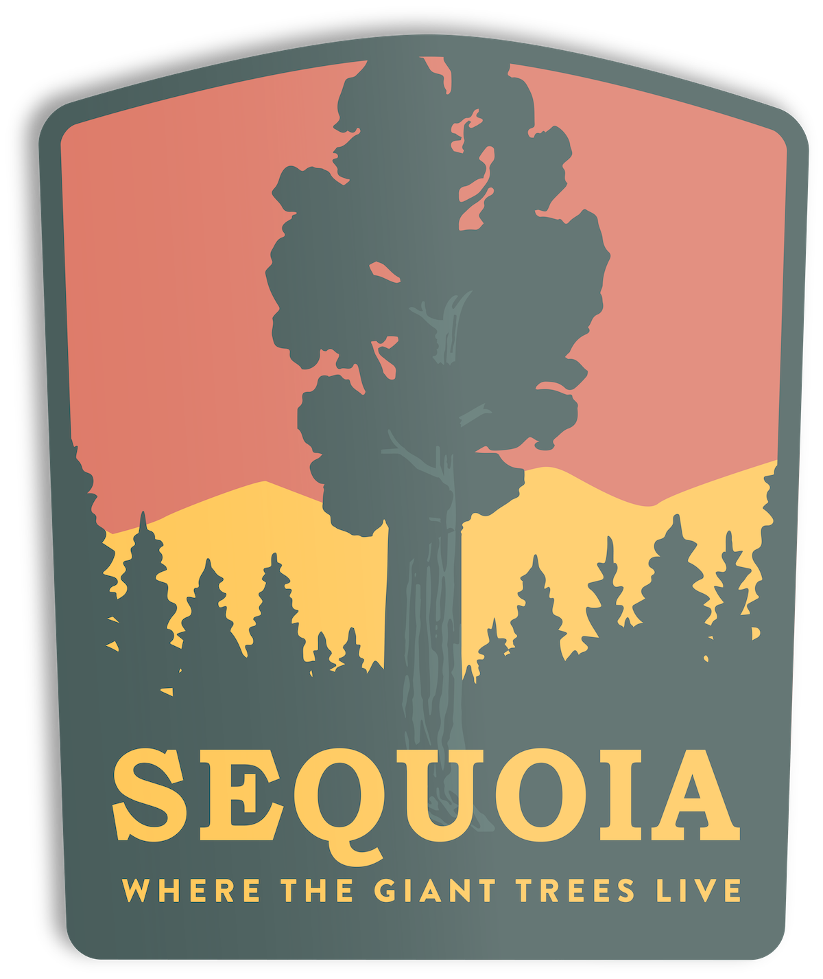 Sequoia National Park Sticker - Adult & Kids T-Shirts, Sweatshirts & Hoodies apparel design preview 1