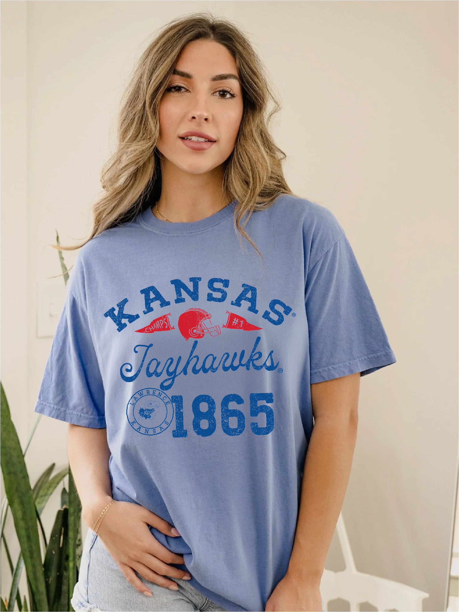Ku Kansas Jayhawks Football Icon Mystic Blue Cc - Adult & Kids T-Shirts, Sweatshirts & Hoodies apparel design preview 1