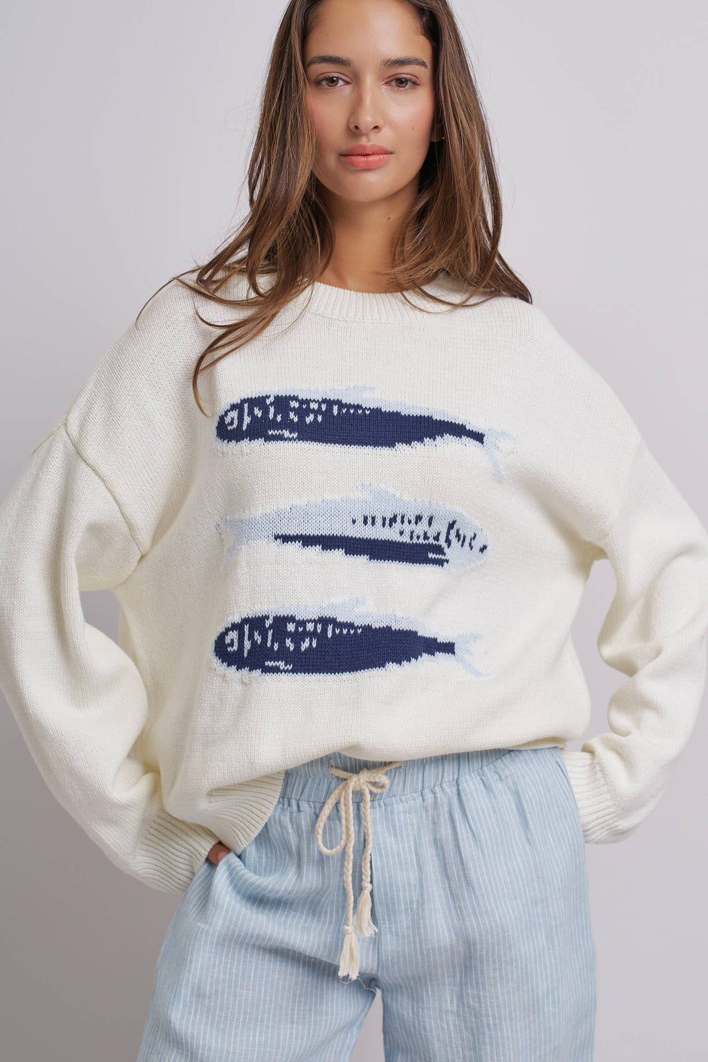 Graphic Oversized Drop-Shoulder Knit Sweater - Adult & Kids T-Shirts, Sweatshirts & Hoodies apparel design preview 1