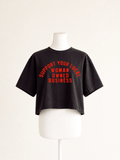 Support Your Local Woman Owned Business Crop Boxy - Adult & Kids T-Shirts, Sweatshirts & Hoodies apparel design preview 1