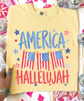 Hallelujah America Butter Yellow - Adult & Kids T-Shirts, Sweatshirts & Hoodies apparel design preview 1