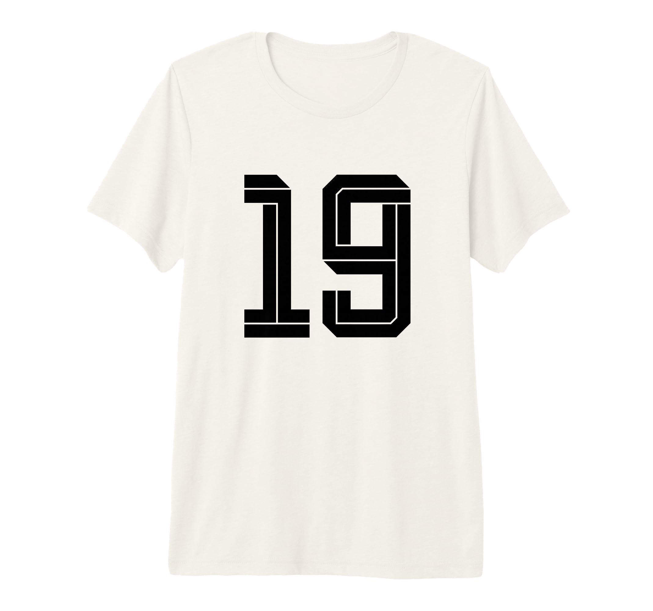 19 White Number 19 Sports Fan Soccer T-Shirt - Unique Graphic for Adults - T-Shirt, Sweatshirt, Hoodie