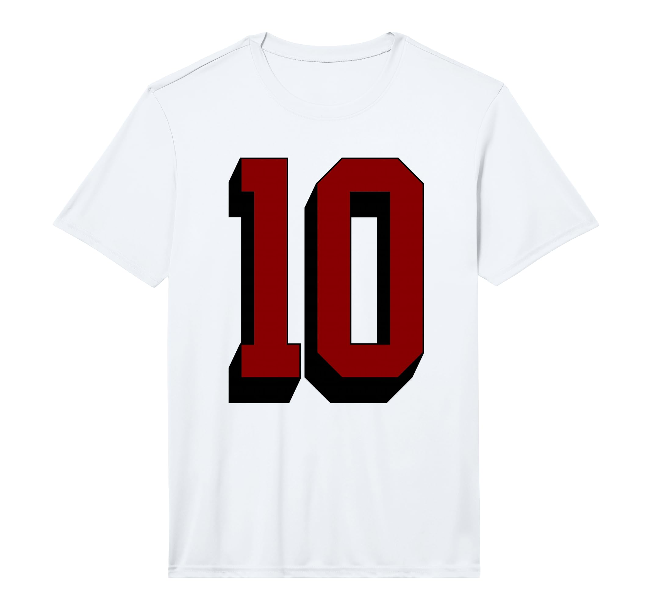 10 Number 10 Varsity Fan Sports Team T-Shirt - Custom Art Print Unisex - T-Shirt, Sweatshirt, Hoodie