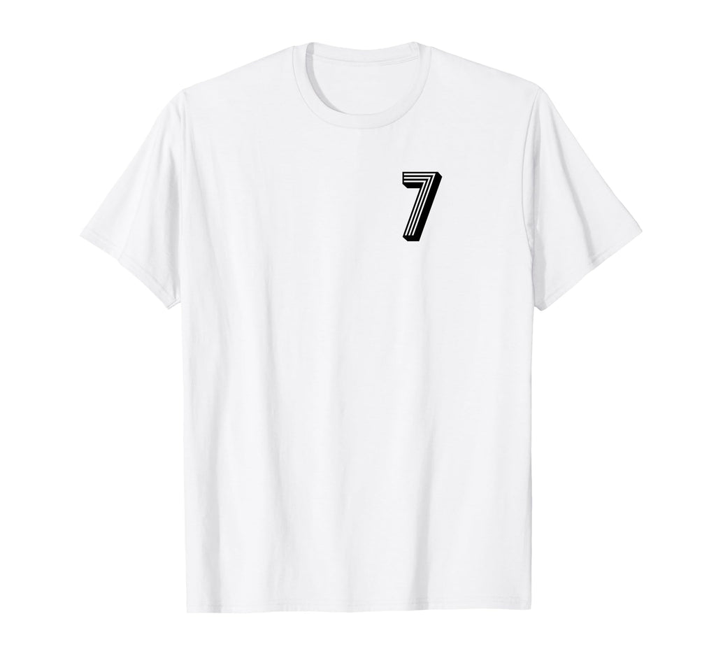Football Soccer Number 7 Sports T-Shirt - Novelty Apparel Unisex - T-Shirt, Sweatshirt, Hoodie