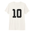 10 White Number 10 Sports Fan Soccer T-Shirt - Unique Graphic Men Women - T-Shirt, Sweatshirt, Hoodie