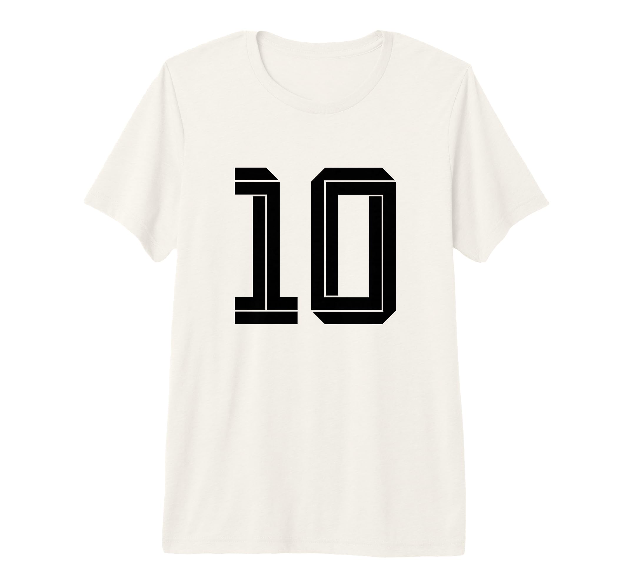 10 White Number 10 Sports Fan Soccer T-Shirt - Unique Graphic Men Women - T-Shirt, Sweatshirt, Hoodie