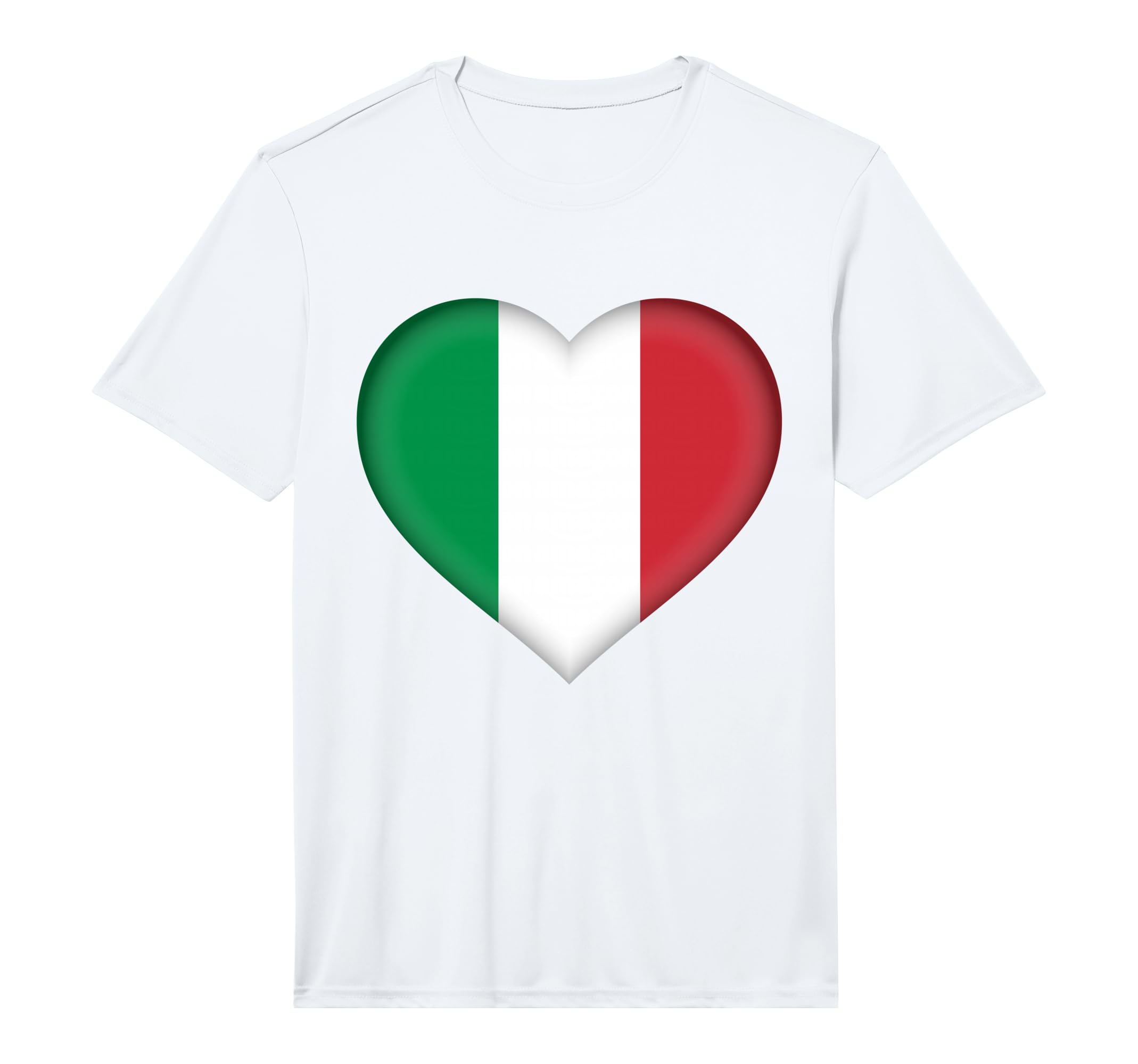 I Love Italy Italian Flag Heart T-Shirt - Custom Art Print for Adults - T-Shirt, Sweatshirt, Hoodie