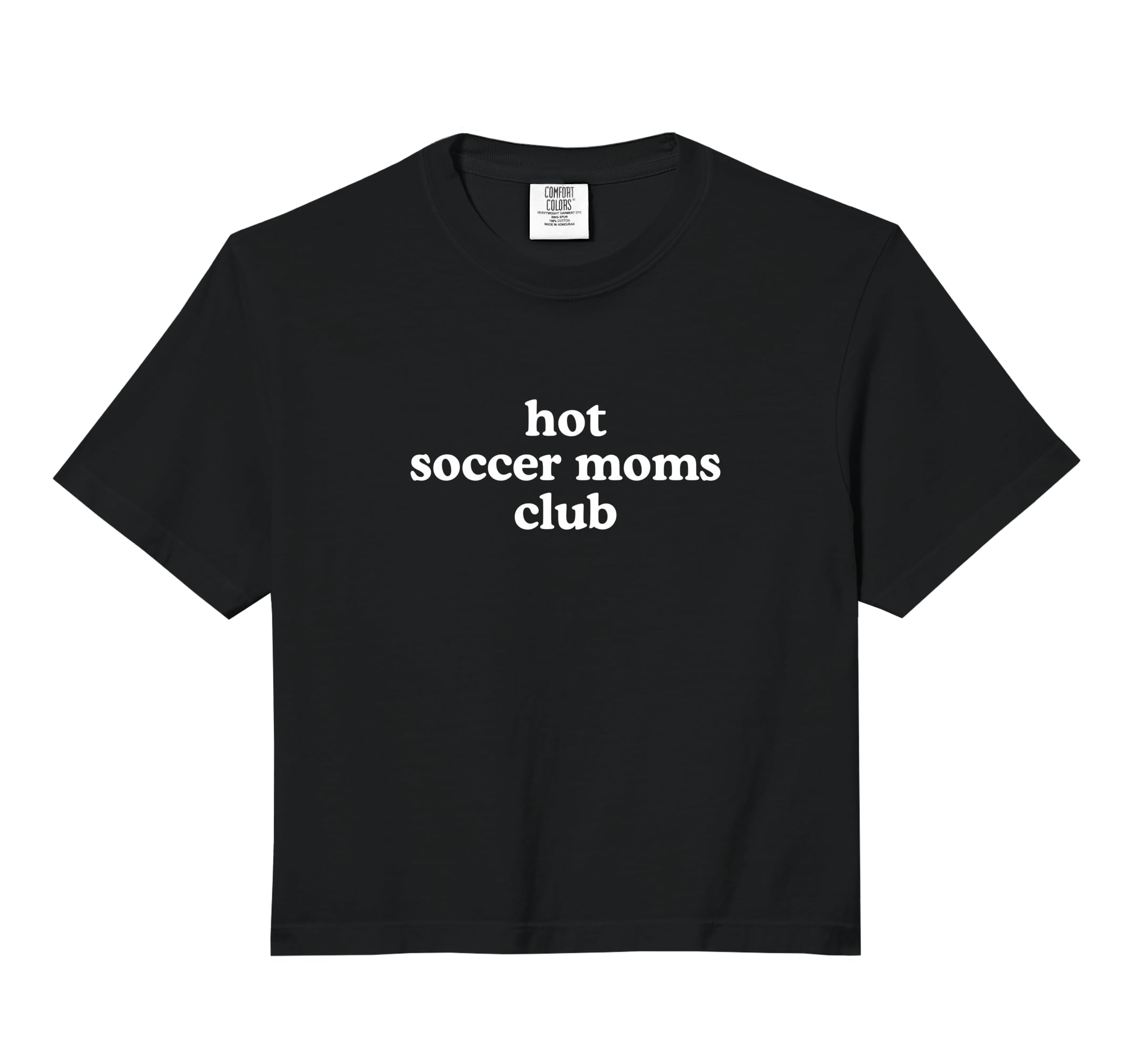 Hot Soccer Moms Club Comfort Colors Crop Hoodie - Unique Graphic Men Women - T-Shirt, Sweatshirt, Hoodie