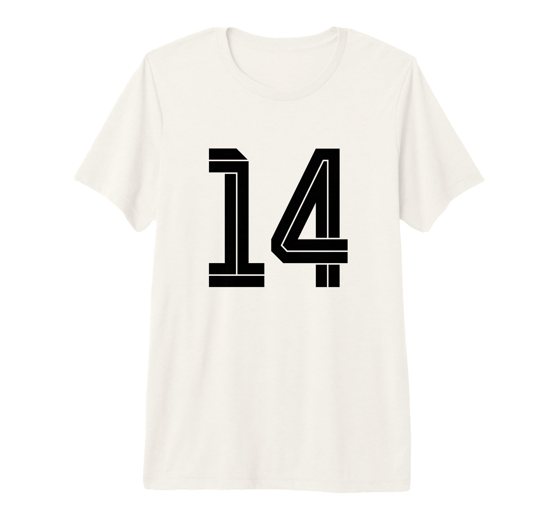 14 White Number 14 Sports Fan Soccer T-Shirt - Novelty Apparel Men Women - T-Shirt, Sweatshirt, Hoodie