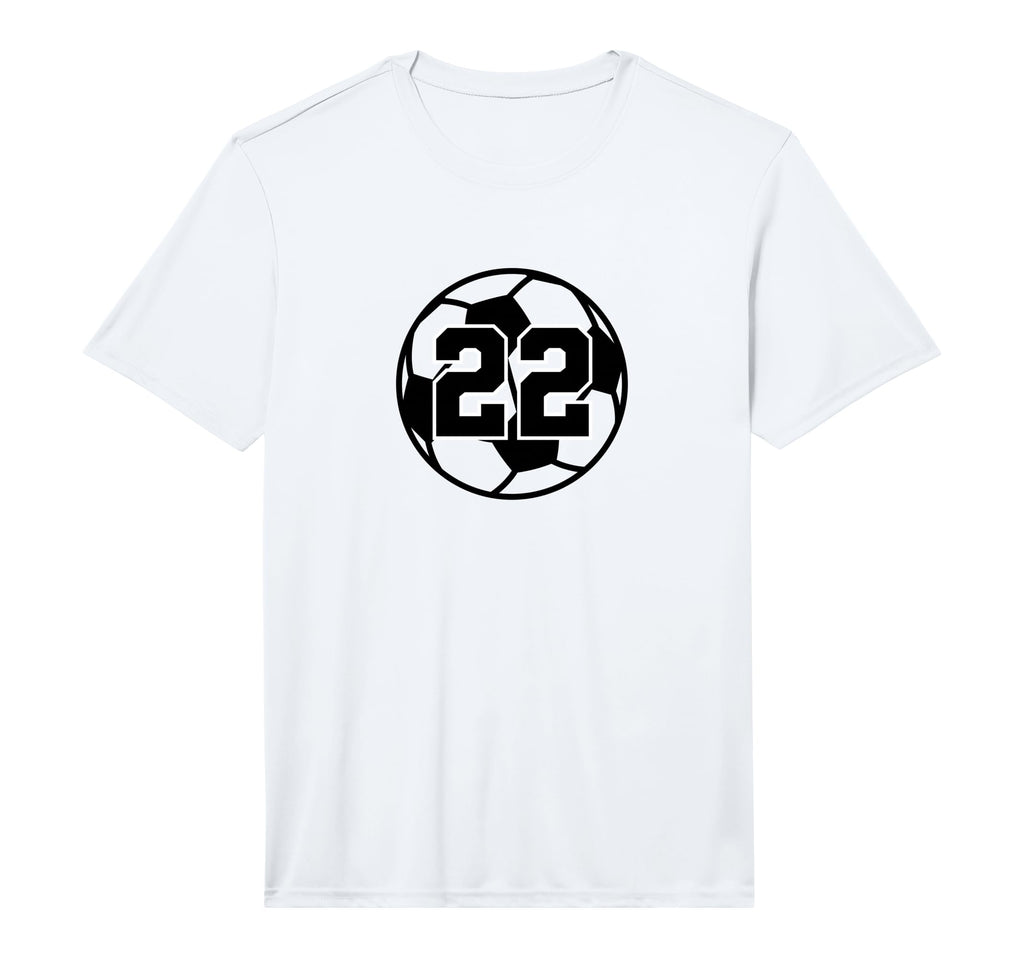 Number 22 Soccer Ball Performance T-Shirt - Trendy Graphic for Adults - T-Shirt, Sweatshirt, Hoodie