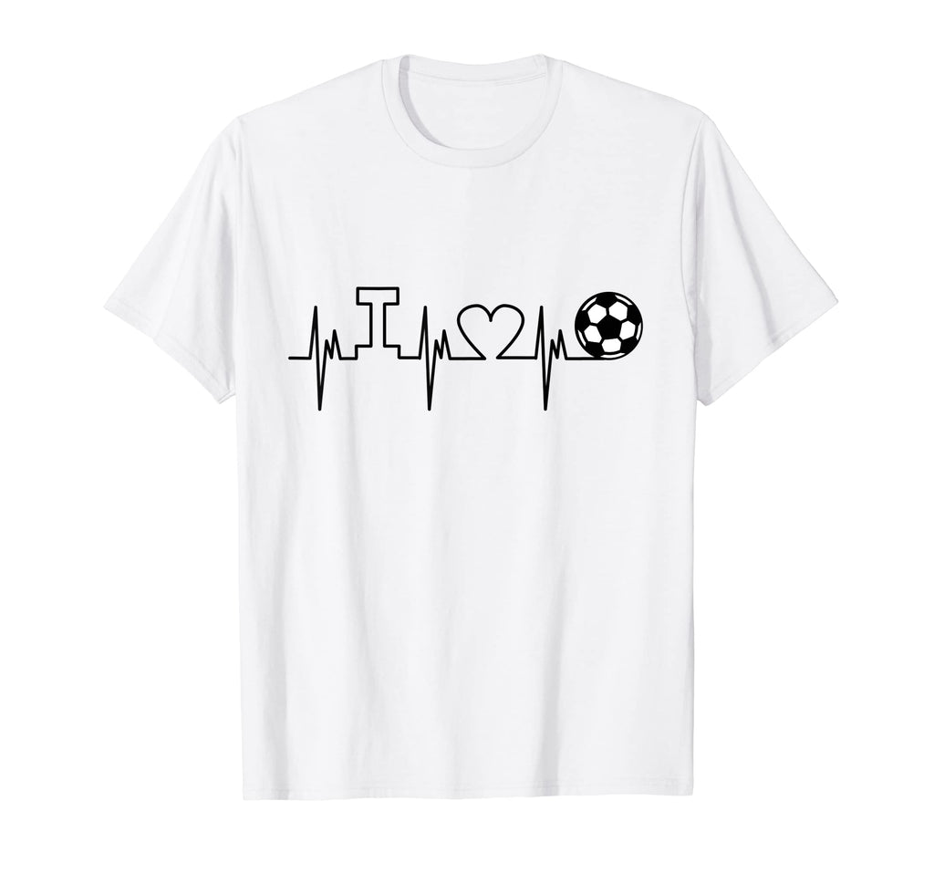 Soccer Futbol Player Gift Heartbeat I T-Shirt - Novelty Apparel for Adults - T-Shirt, Sweatshirt, Hoodie