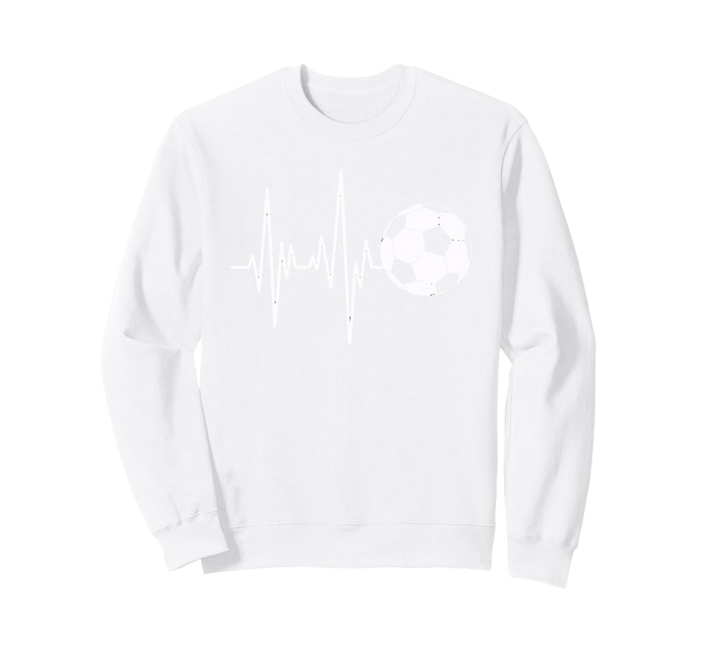 Soccer Heartbeat Ecg Ball Minimal Sweatshirt - Graphic Print for Adults - T-Shirt, Sweatshirt, Hoodie