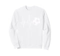 Soccer Heartbeat Ecg Ball Minimal Sweatshirt - Graphic Print for Adults - T-Shirt, Sweatshirt, Hoodie