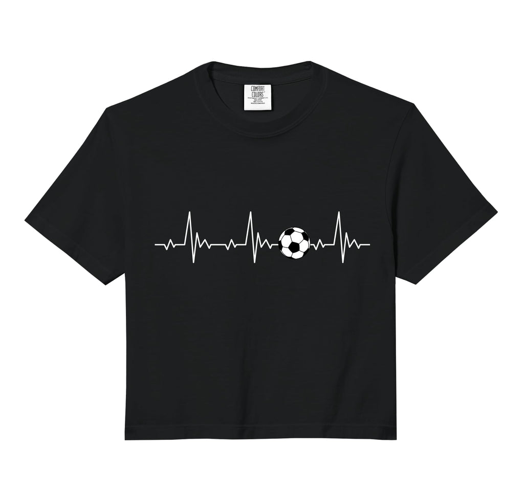 Soccer Ball Heartbeat Comfort Colors Hoodie - Custom Art Print for Adults - T-Shirt, Sweatshirt, Hoodie