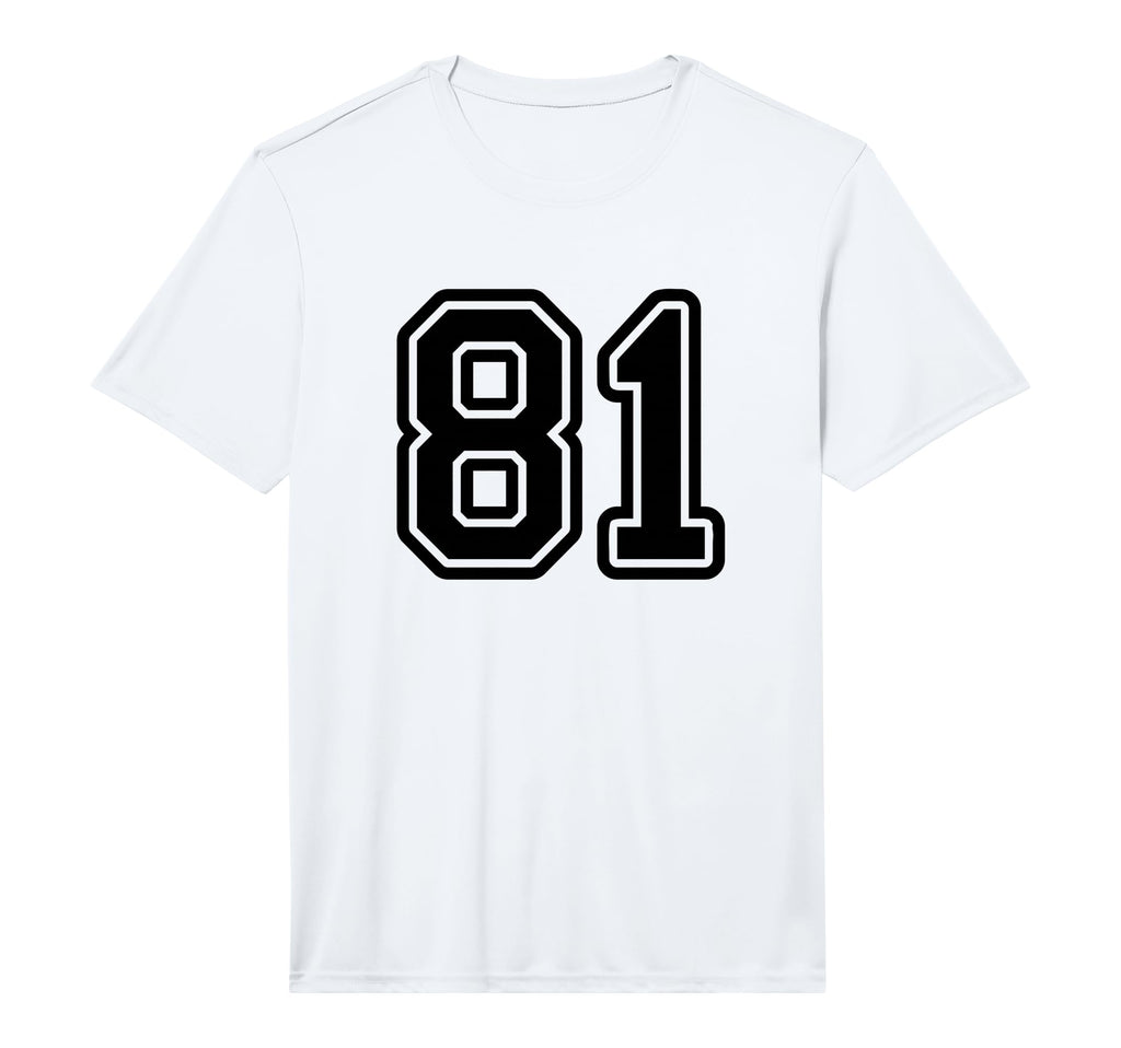 Black Sport Team Number 81 Performance T-Shirt - Minimalist Print Men Women - T-Shirt, Sweatshirt, Hoodie