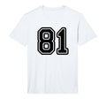 Black Sport Team Number 81 Performance T-Shirt - Minimalist Print Men Women - T-Shirt, Sweatshirt, Hoodie
