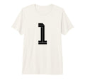 One White Number 1 Sports Fan Soccer T-Shirt - Unique Graphic for Adults - T-Shirt, Sweatshirt, Hoodie