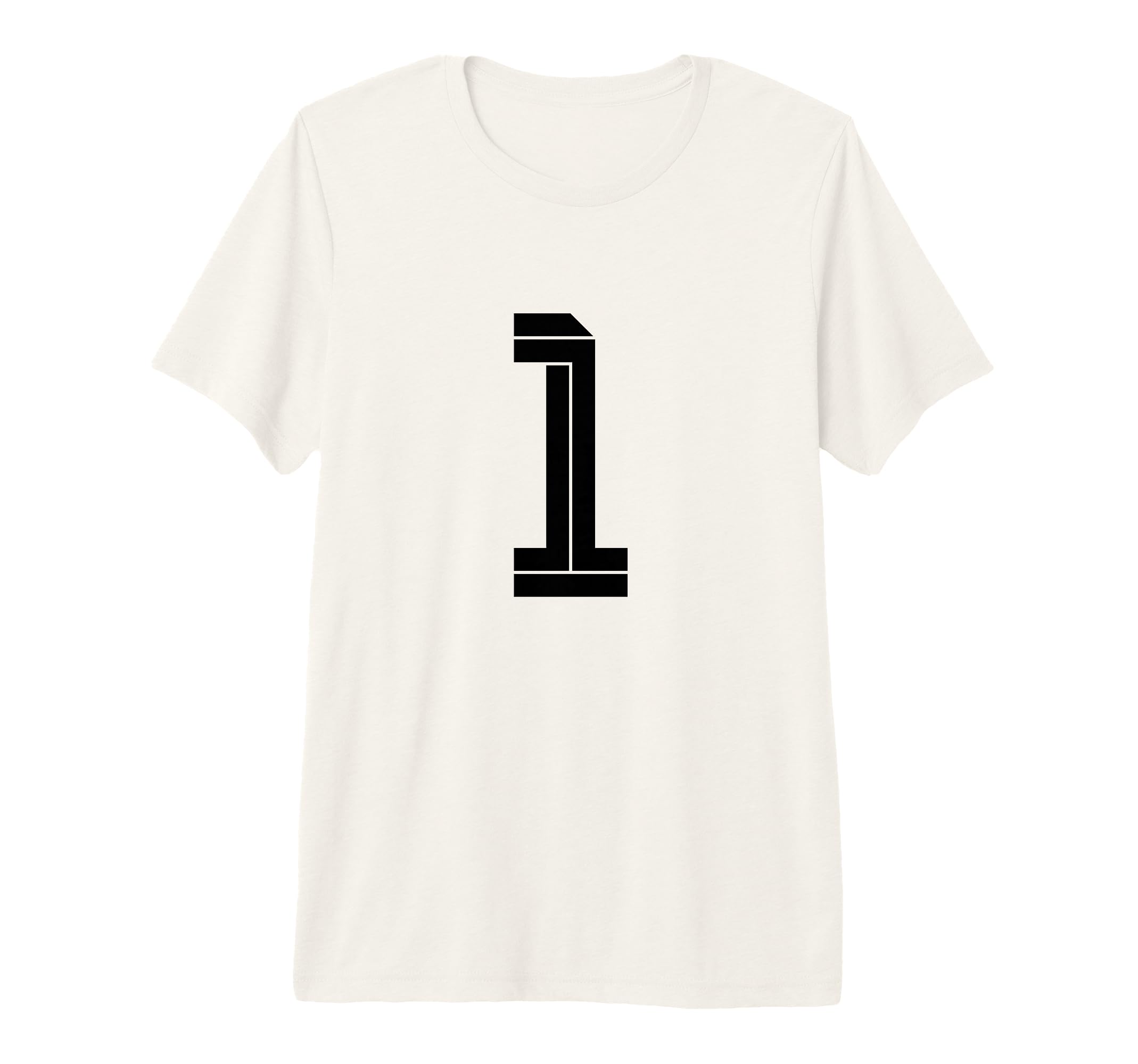 One White Number 1 Sports Fan Soccer T-Shirt - Unique Graphic for Adults - T-Shirt, Sweatshirt, Hoodie