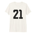 21 White Number 21 Sports Fan Soccer T-Shirt - Custom Art Print Men Women - T-Shirt, Sweatshirt, Hoodie