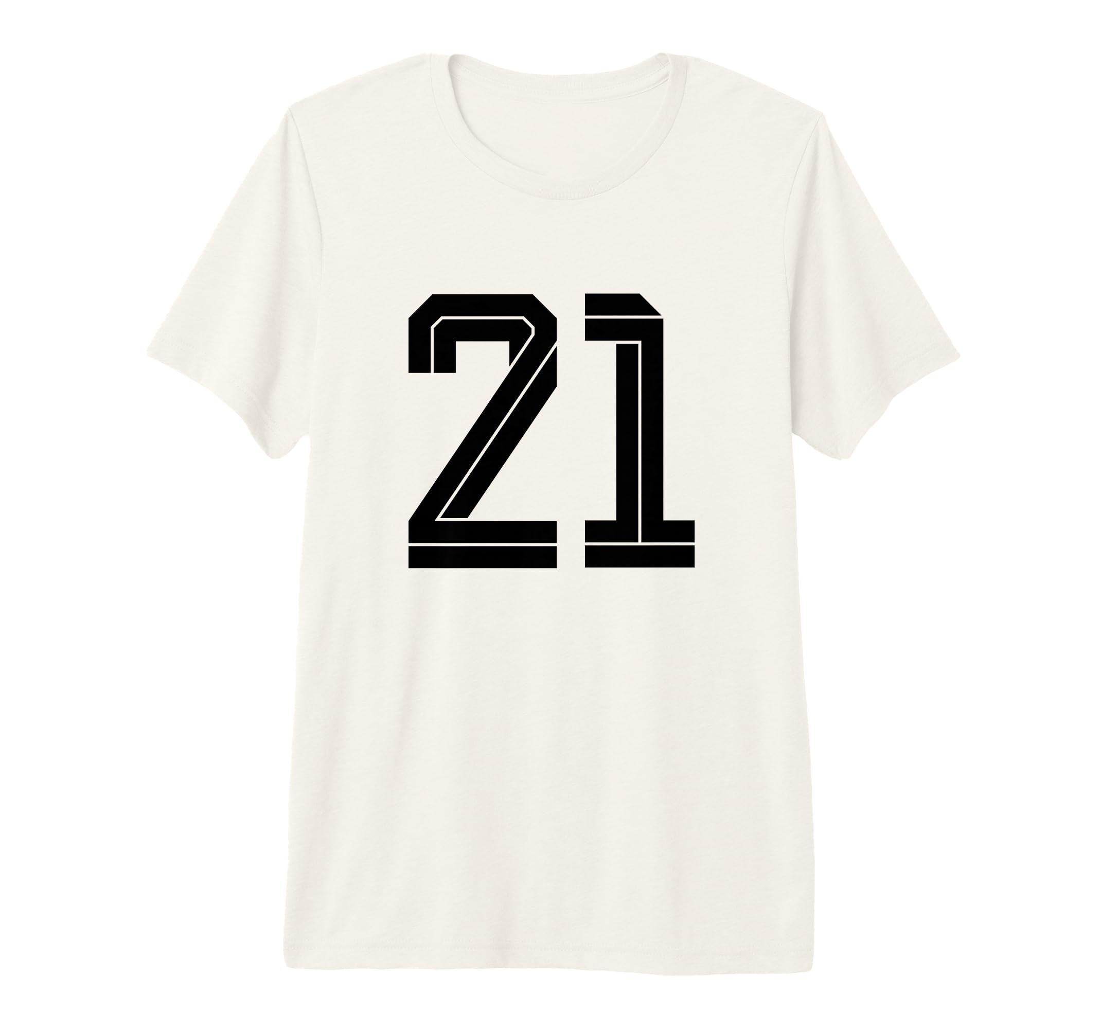 21 White Number 21 Sports Fan Soccer T-Shirt - Custom Art Print Men Women - T-Shirt, Sweatshirt, Hoodie