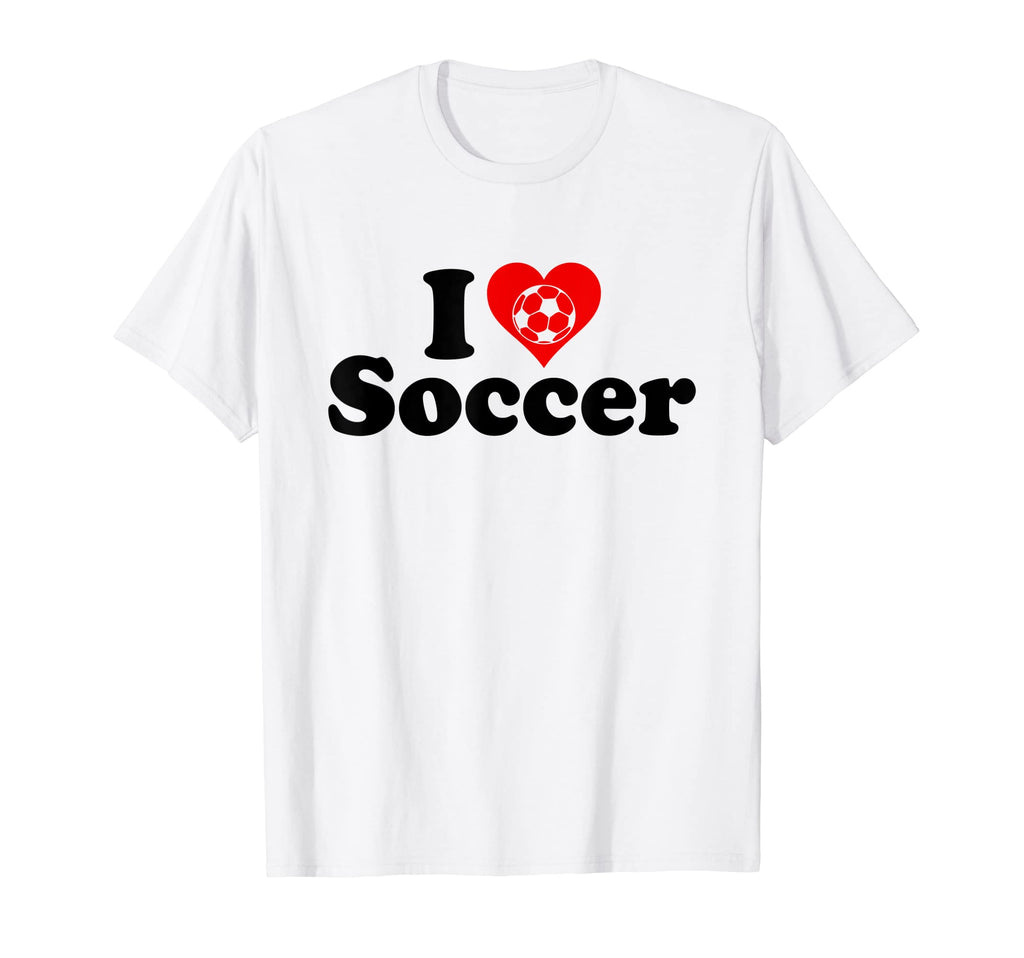 I Love Heart Soccer Football T-Shirt - Unique Graphic Men Women - T-Shirt, Sweatshirt, Hoodie