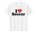 I Love Heart Soccer Football T-Shirt - Unique Graphic Men Women - T-Shirt, Sweatshirt, Hoodie