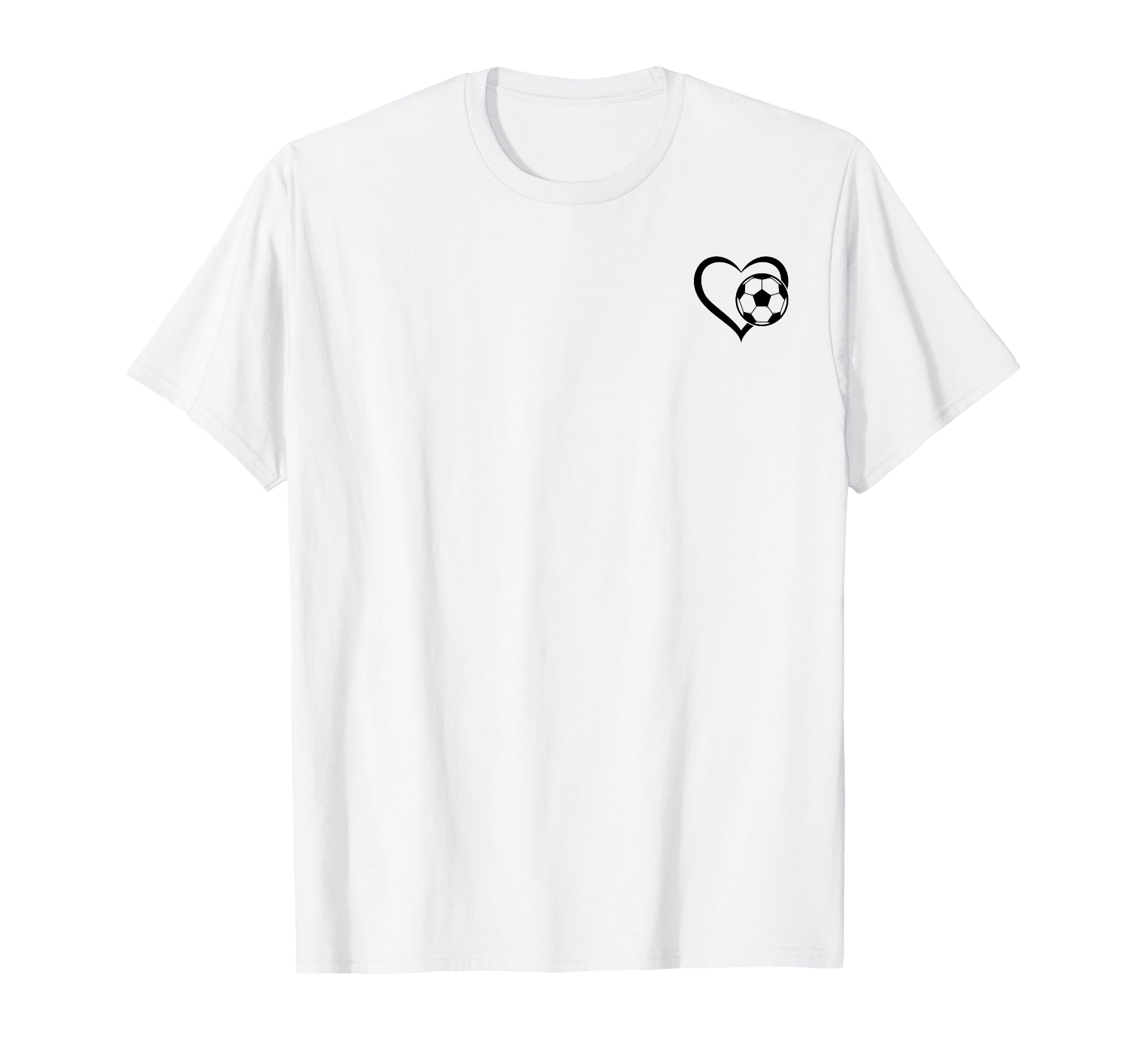 Soccer Heart Soccer Ball Heart T-Shirt - Casual Everyday Wear for Adults - T-Shirt, Sweatshirt, Hoodie