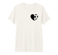 Soccer Love Heart Fans And Players Tri T-Shirt - Novelty Apparel Men Women - T-Shirt, Sweatshirt, Hoodie