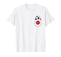 Soccer Ball Japan Flag Pocket Logo T-Shirt - Fun Novelty Design for Adults - T-Shirt, Sweatshirt, Hoodie