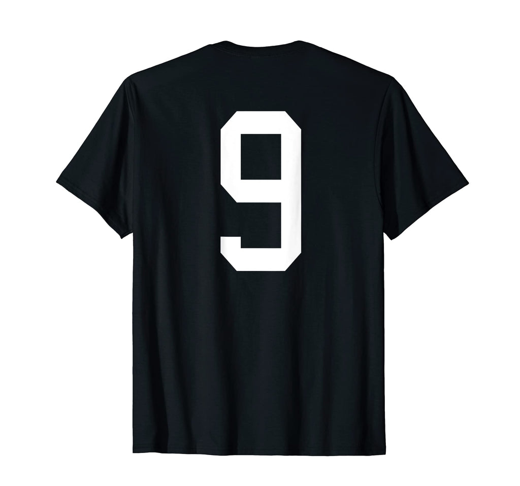Number 9 Back Soccer Training T-Shirt - Novelty Apparel for Adults - T-Shirt, Sweatshirt, Hoodie