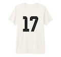 17 White Number 17 Sports Fan Soccer Tri T-Shirt - Unique Graphic Unisex - T-Shirt, Sweatshirt, Hoodie