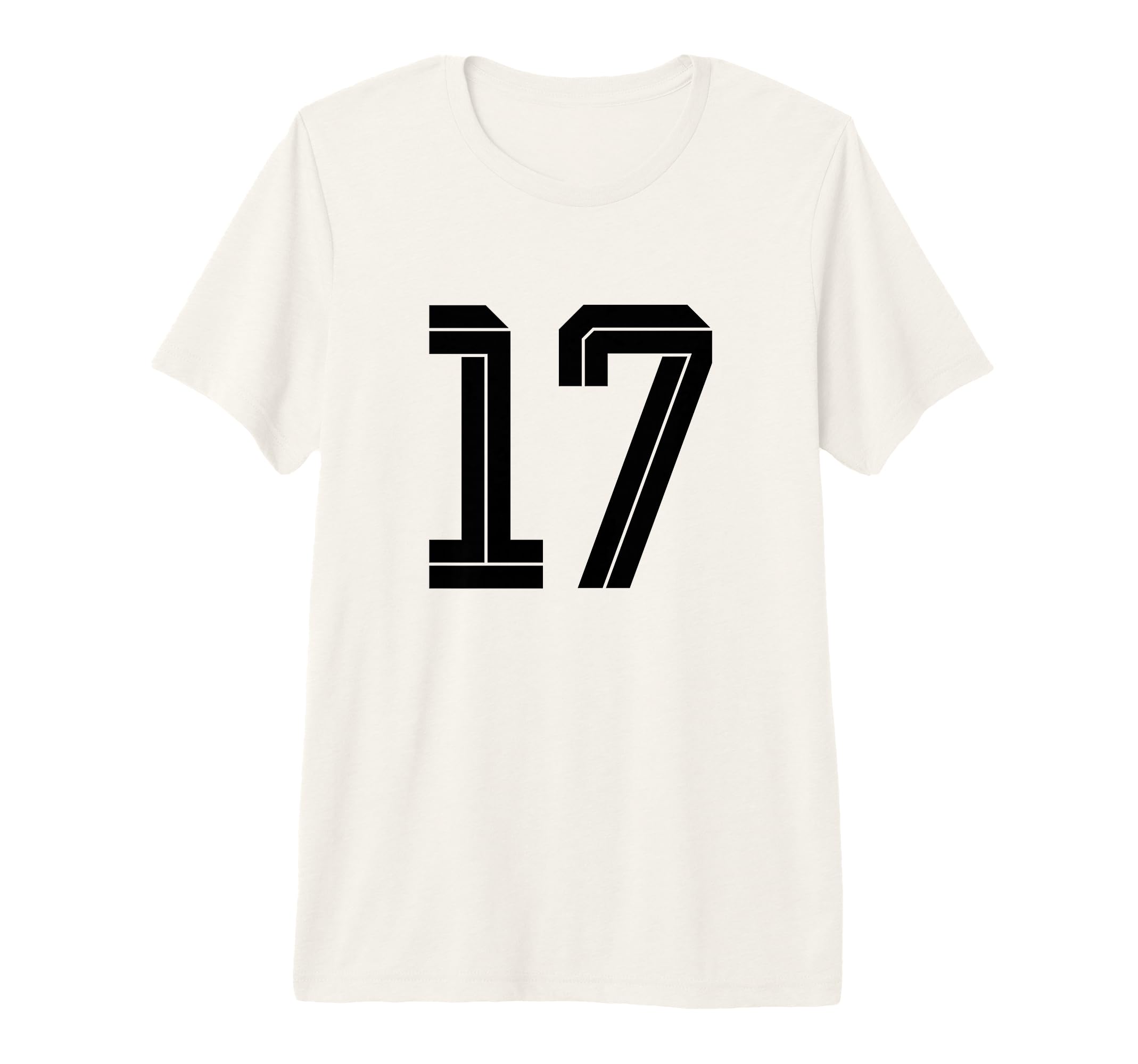17 White Number 17 Sports Fan Soccer Tri T-Shirt - Unique Graphic Unisex - T-Shirt, Sweatshirt, Hoodie