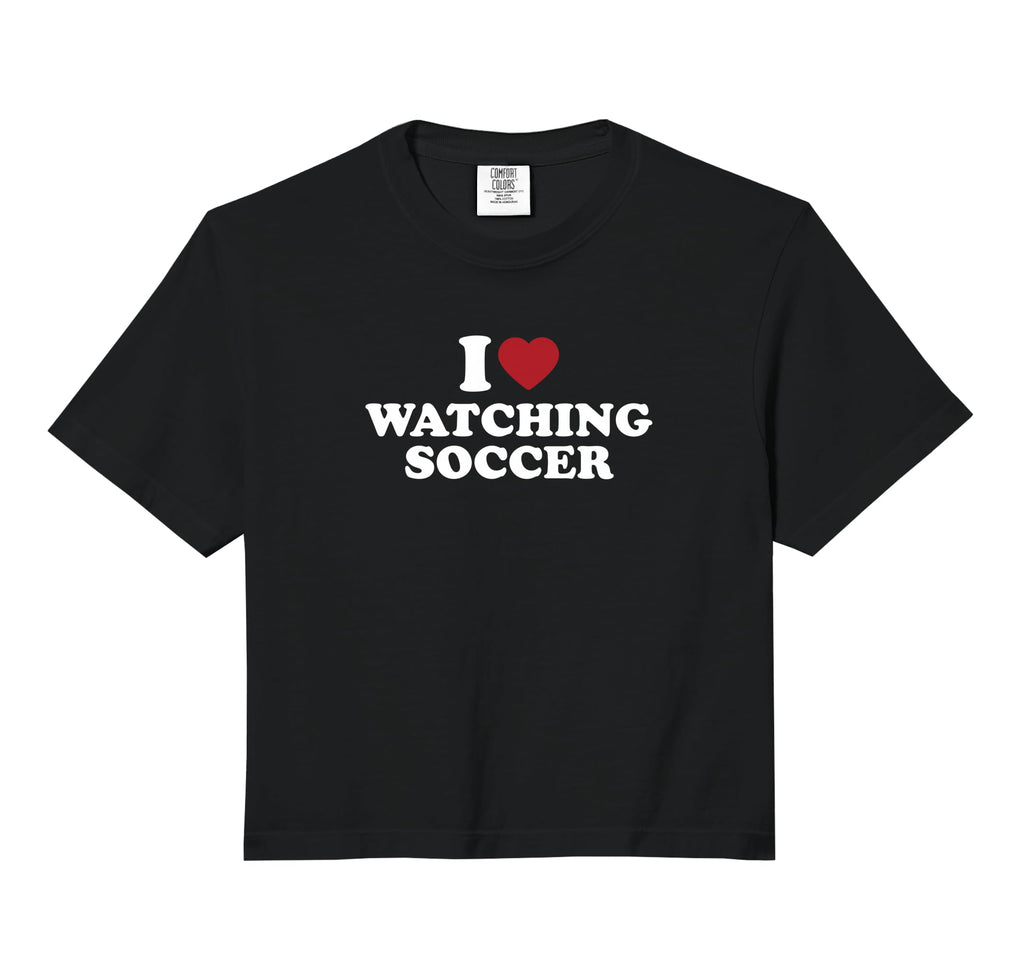 I Love Watching Soccer Comfort Colors Hoodie - Novelty Apparel Men Women - T-Shirt, Sweatshirt, Hoodie
