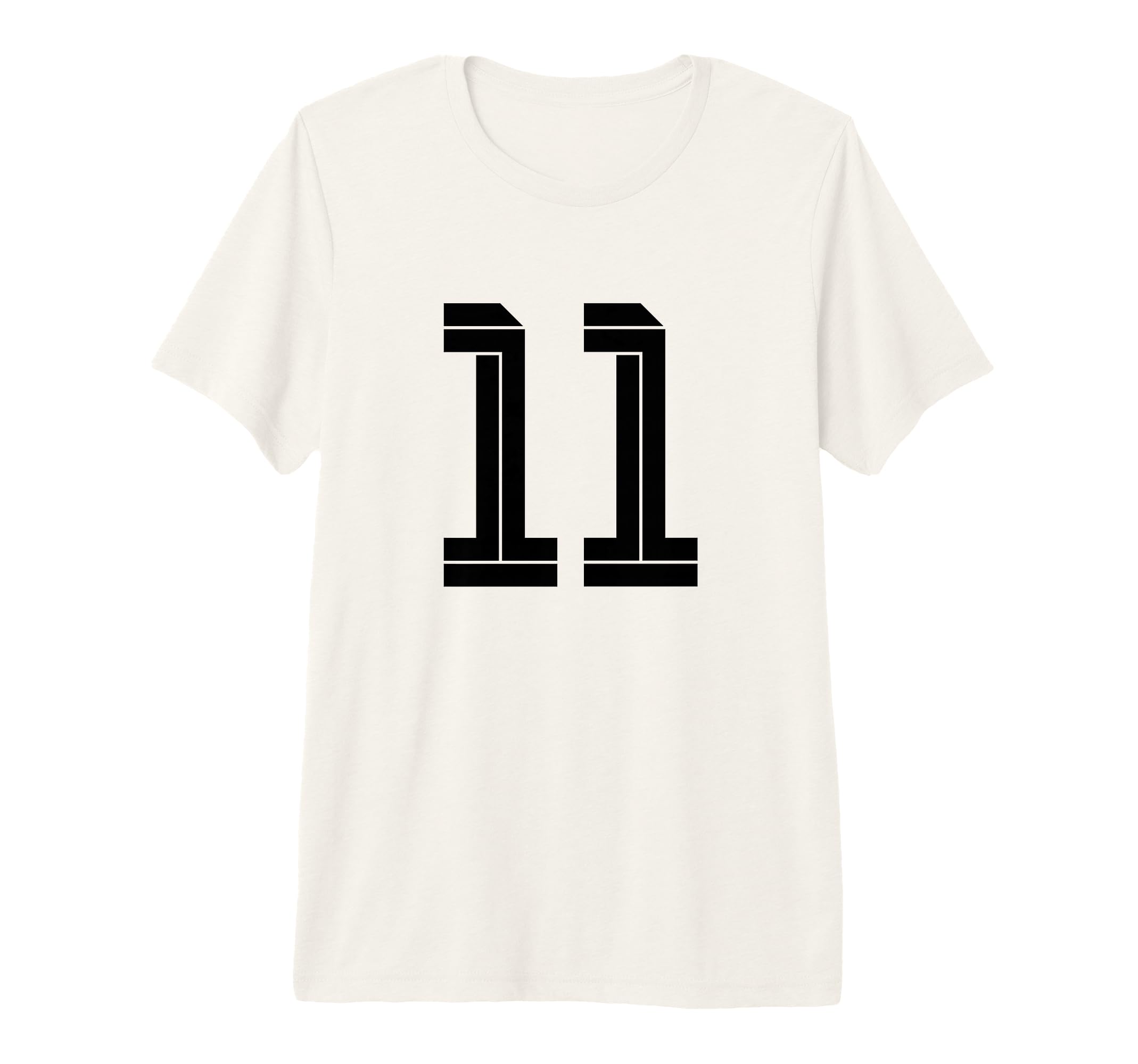 11 White Number 11 Sports Fan T-Shirt - Aesthetic Graphic for Adults - T-Shirt, Sweatshirt, Hoodie