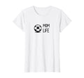 Soccer Ball Mom Life Subtle Black T-Shirt - Aesthetic Graphic Unisex - T-Shirt, Sweatshirt, Hoodie