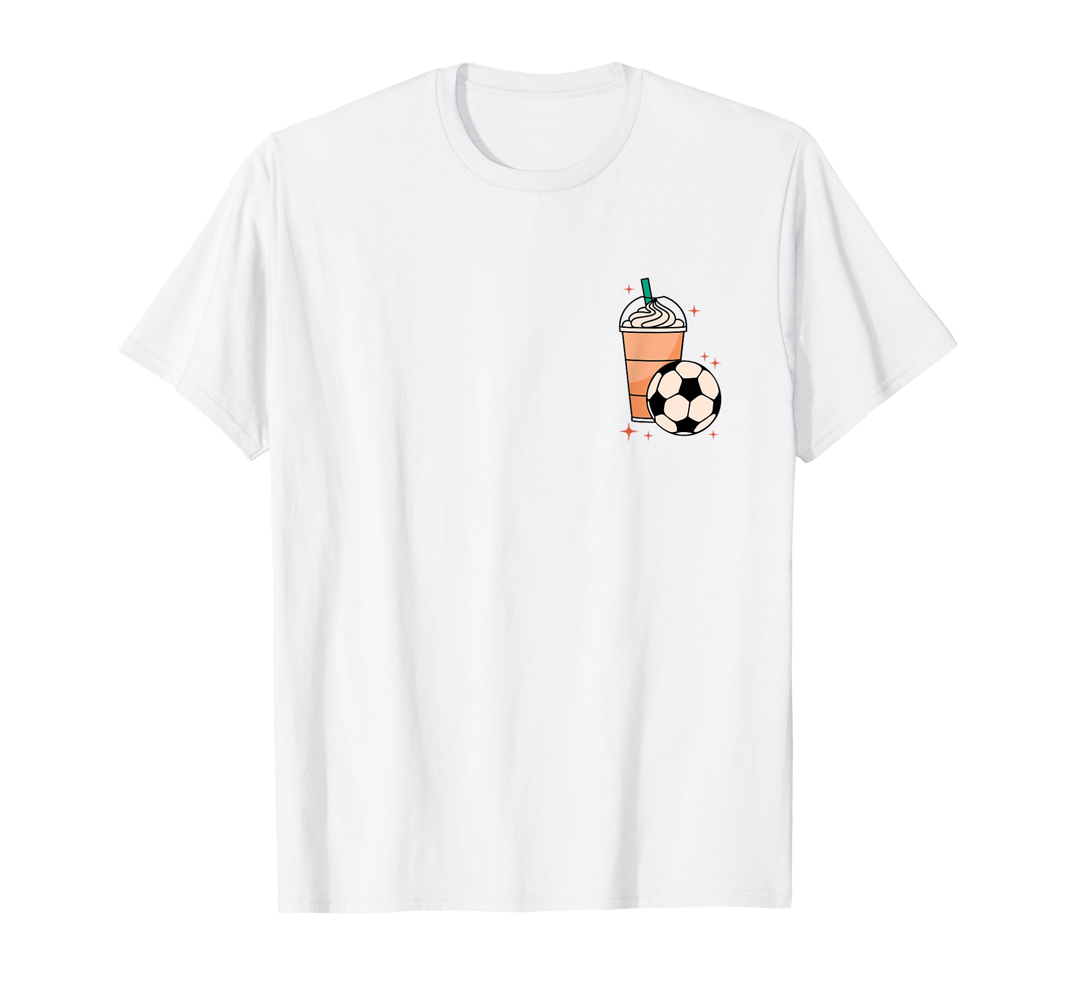 Weekends Iced Coffee And Soccer Groovy T-Shirt - Graphic Print Unisex - T-Shirt, Sweatshirt, Hoodie