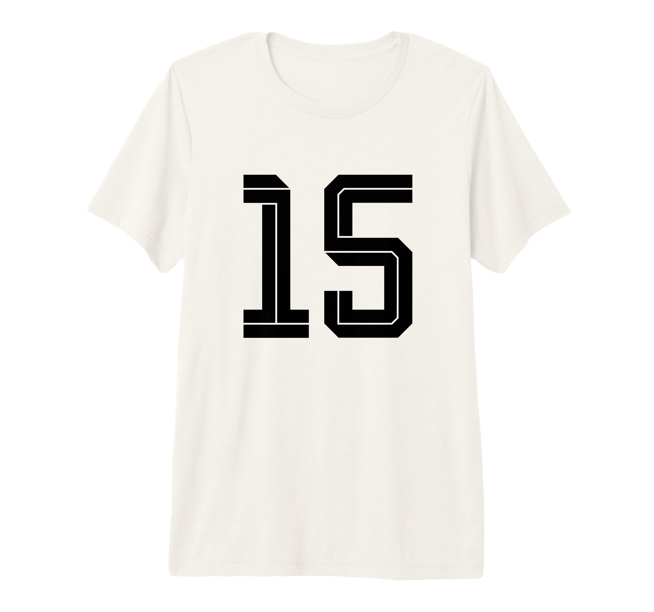 15 White Number 15 Sports Fan Soccer T-Shirt - Aesthetic Graphic Unisex - T-Shirt, Sweatshirt, Hoodie