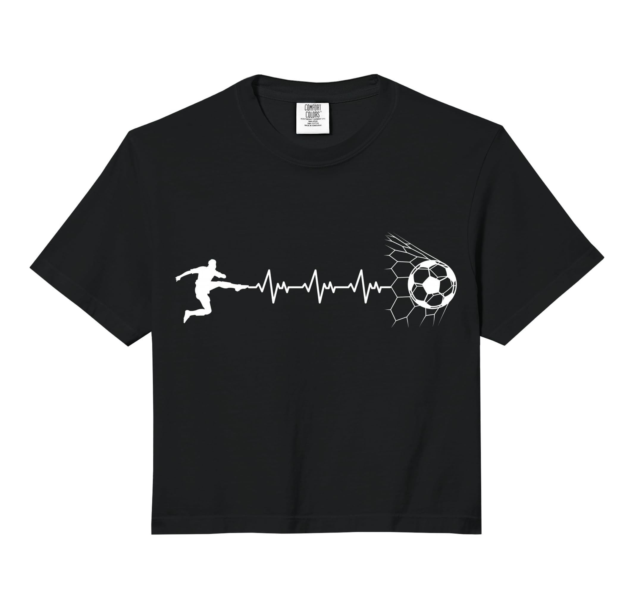 Funny Soccer Player Heart Pulse Sport Hoodie - Unique Graphic Unisex - T-Shirt, Sweatshirt, Hoodie