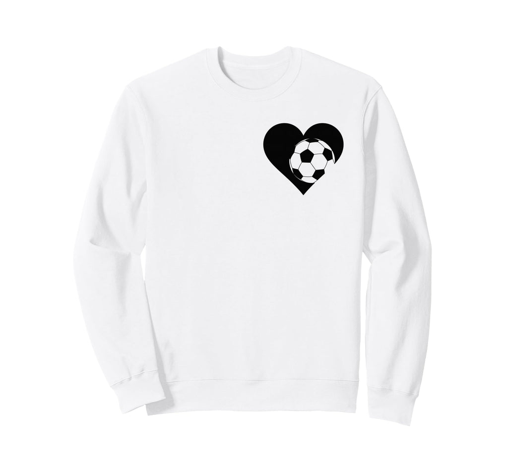 Soccer Love Heart Fans And Players Sweatshirt - Graphic Print for Adults - T-Shirt, Sweatshirt, Hoodie